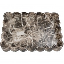 Декоративно плато 32х23х5см Marble кафяво